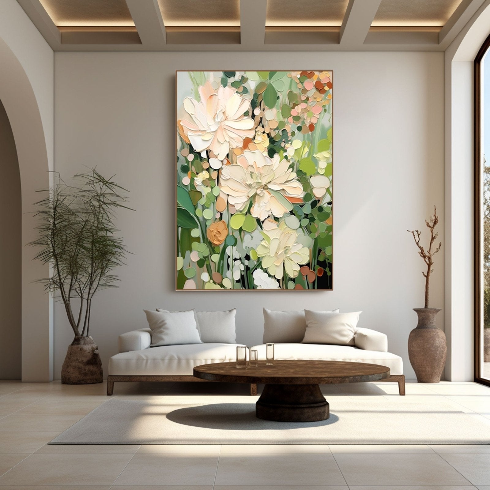 Farverigt maleri "Blomstrende serenade"