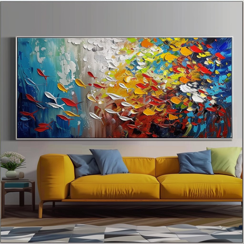 Farverigt maleri "Farverig symfoni"