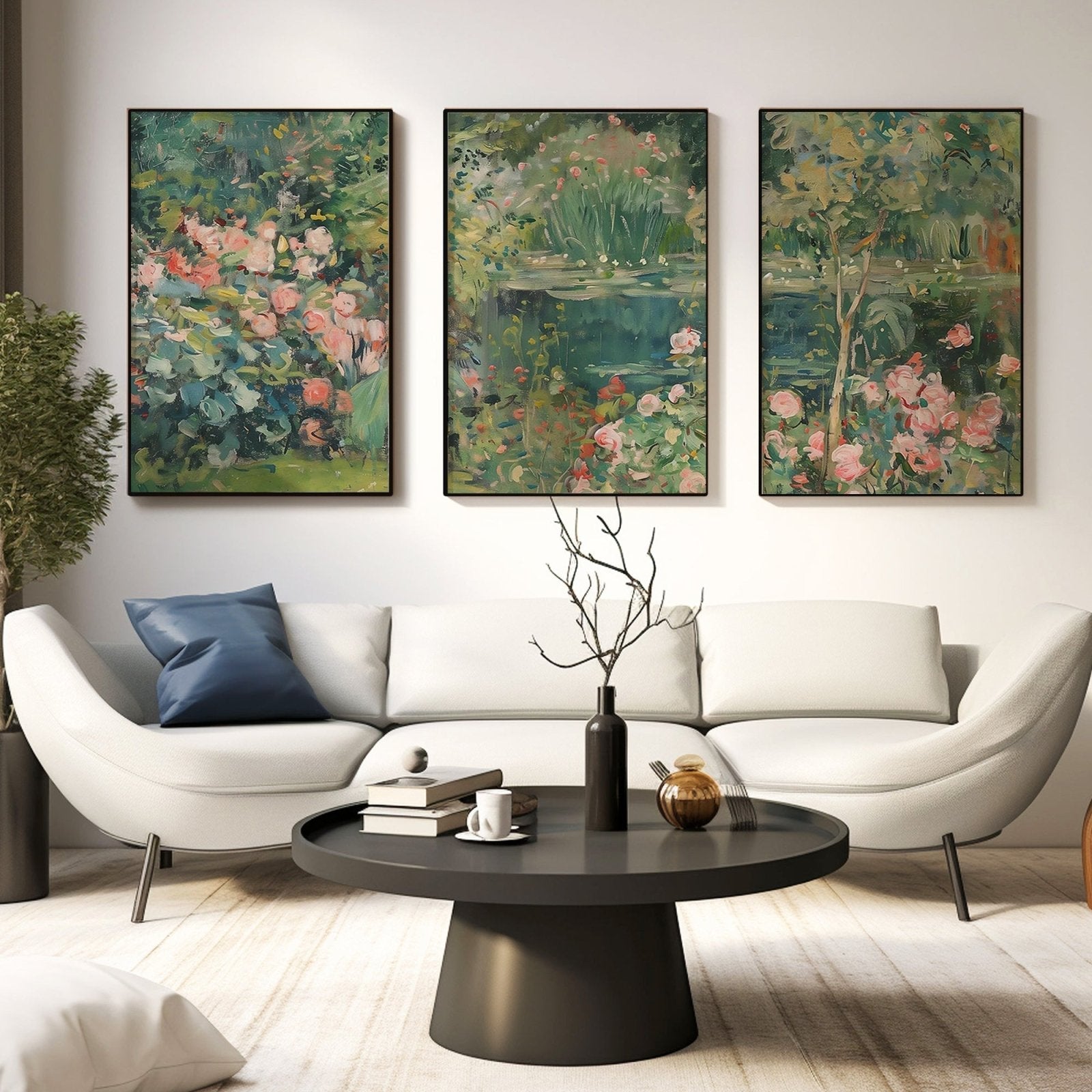Farverigt maleri "Estanque Interior"
