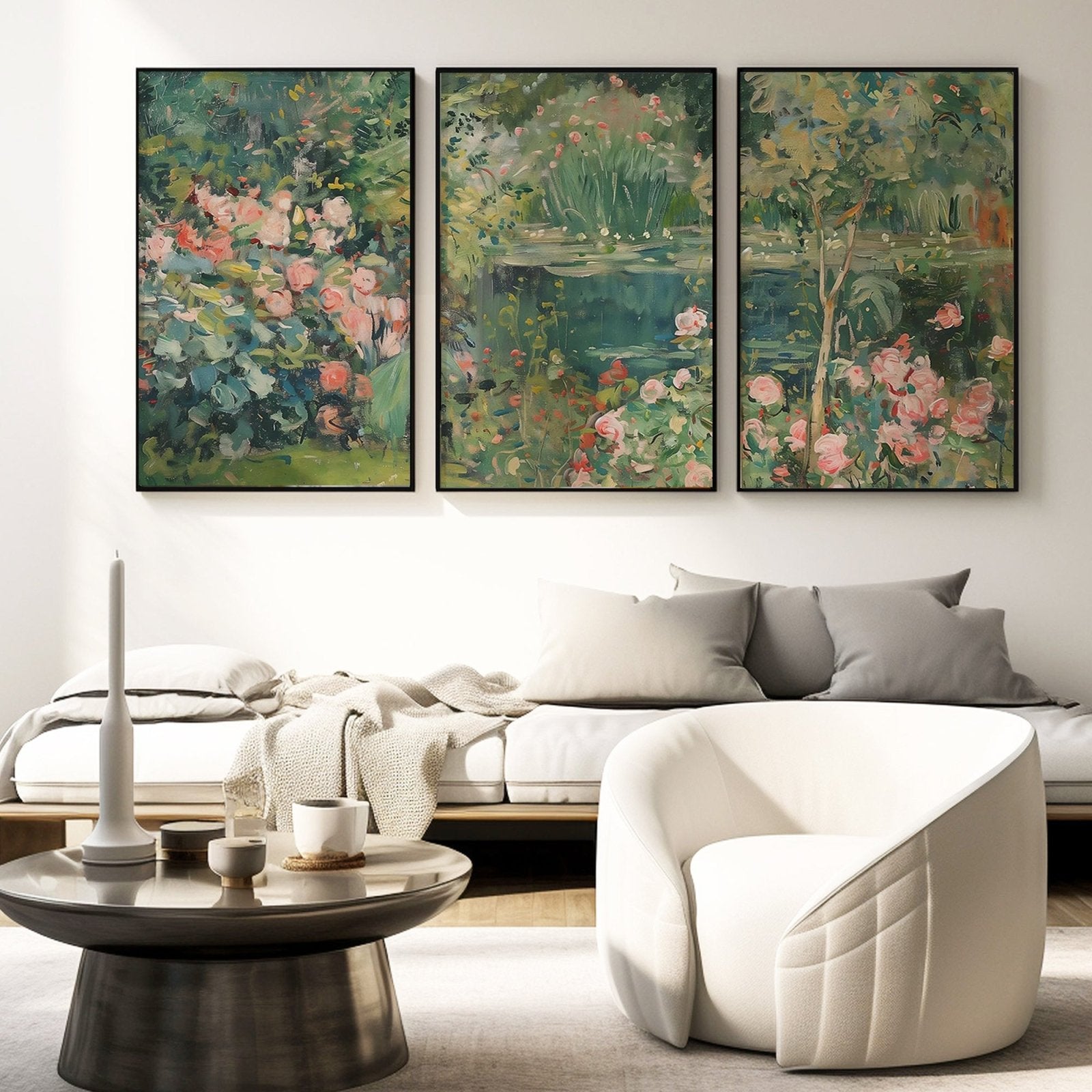 Farverigt maleri "Estanque Interior"