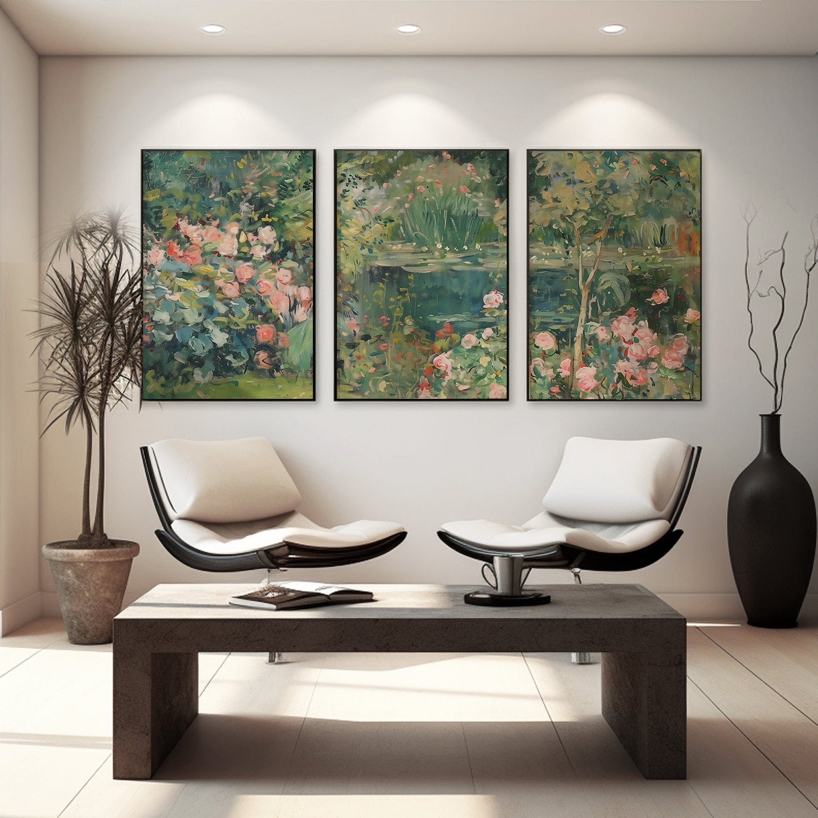 Farverigt maleri "Estanque Interior"