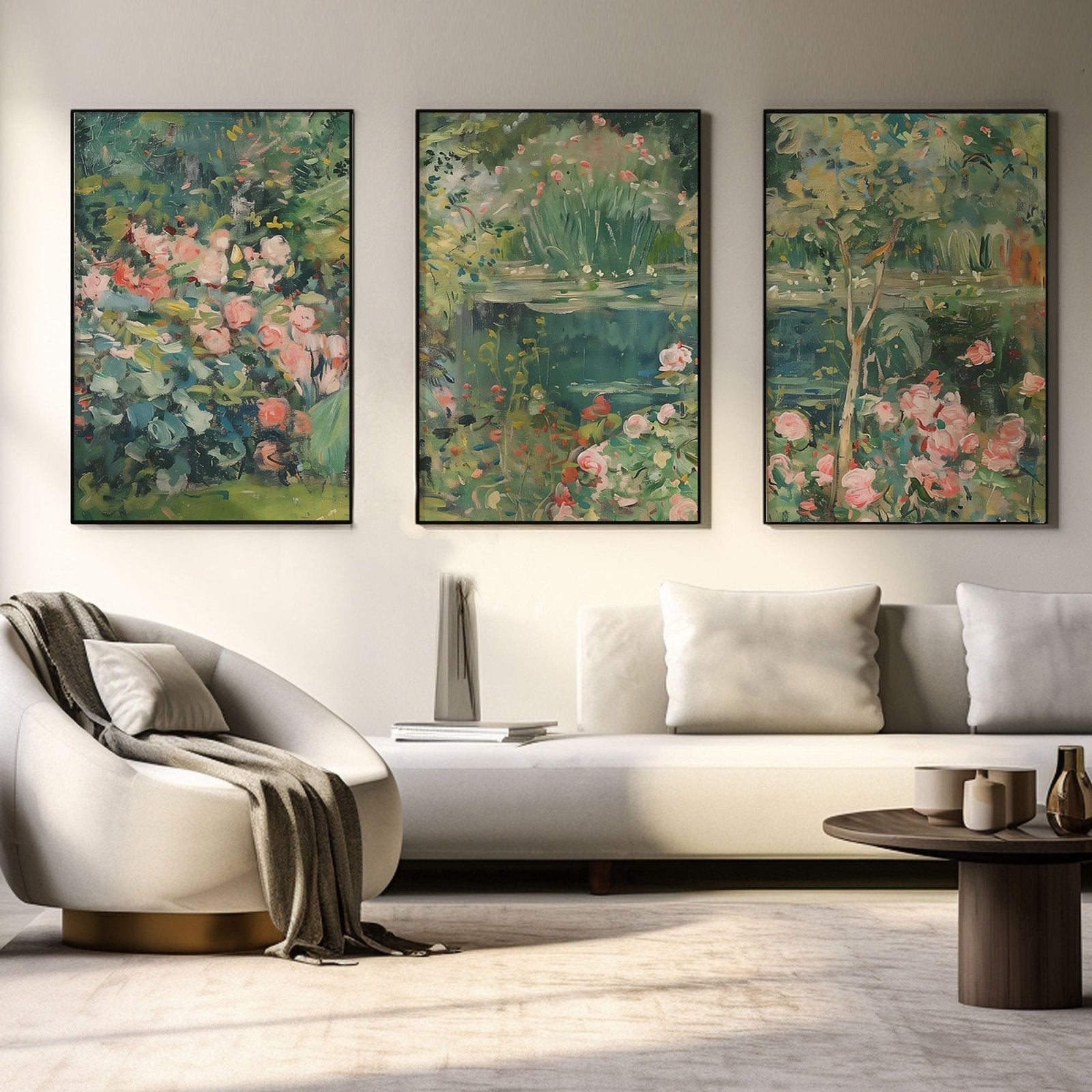 Farverigt maleri "Estanque Interior"