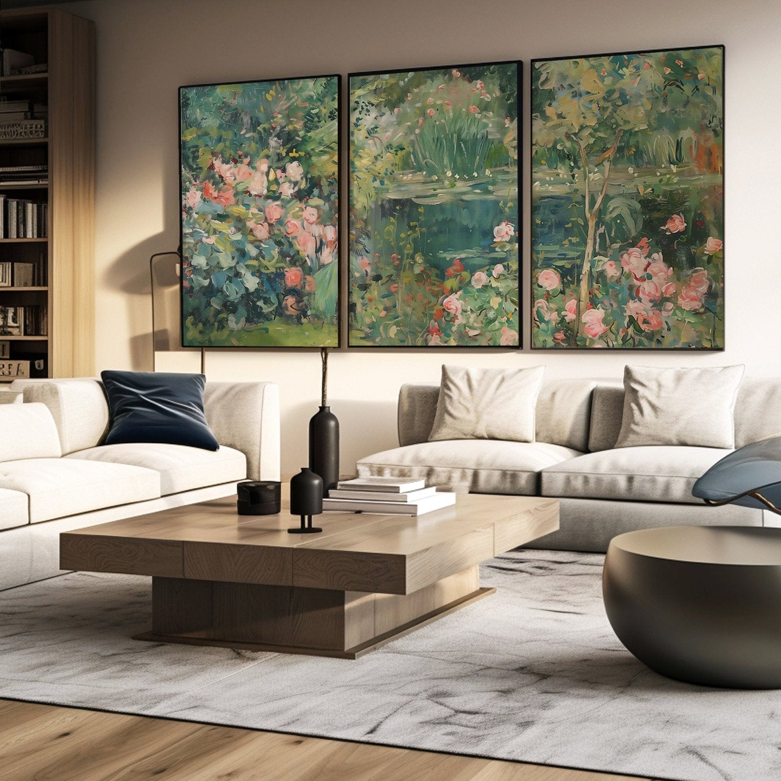 Farverigt maleri "Estanque Interior"