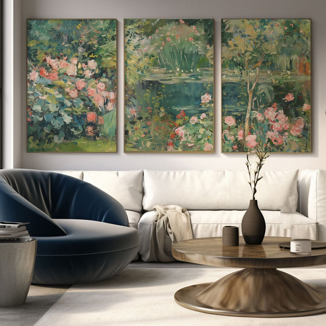 Farverigt maleri "Estanque Interior"