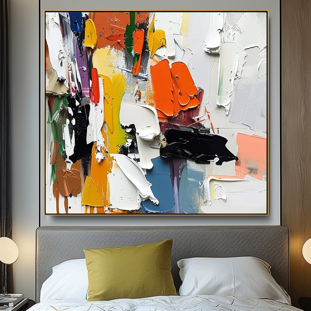 Colorful Plaster Painting "Passionate Palette"