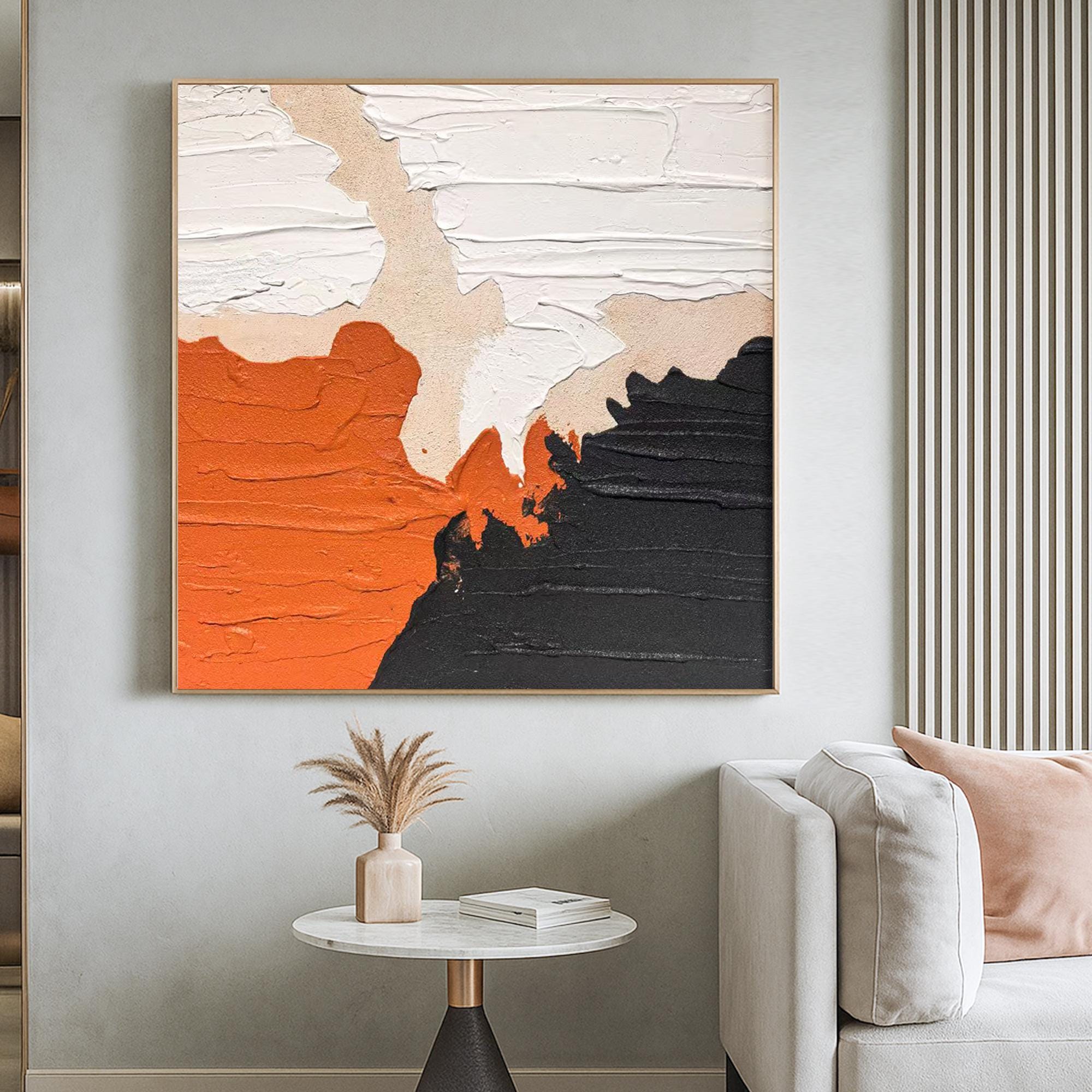 Textured Abstract Wall Art Original Oil Painting on Canvas, Modern Neutral Earth Tone Painting, Bold Palette Knife Artwork for Home Decor