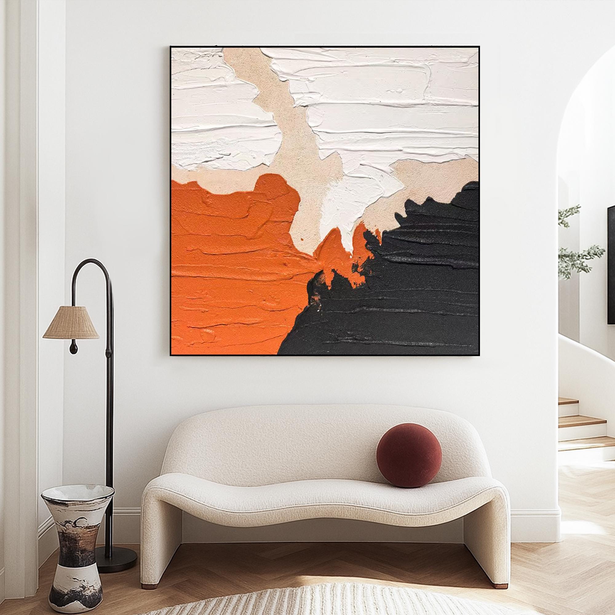 Textured Abstract Wall Art Original Oil Painting on Canvas, Modern Neutral Earth Tone Painting, Bold Palette Knife Artwork for Home Decor