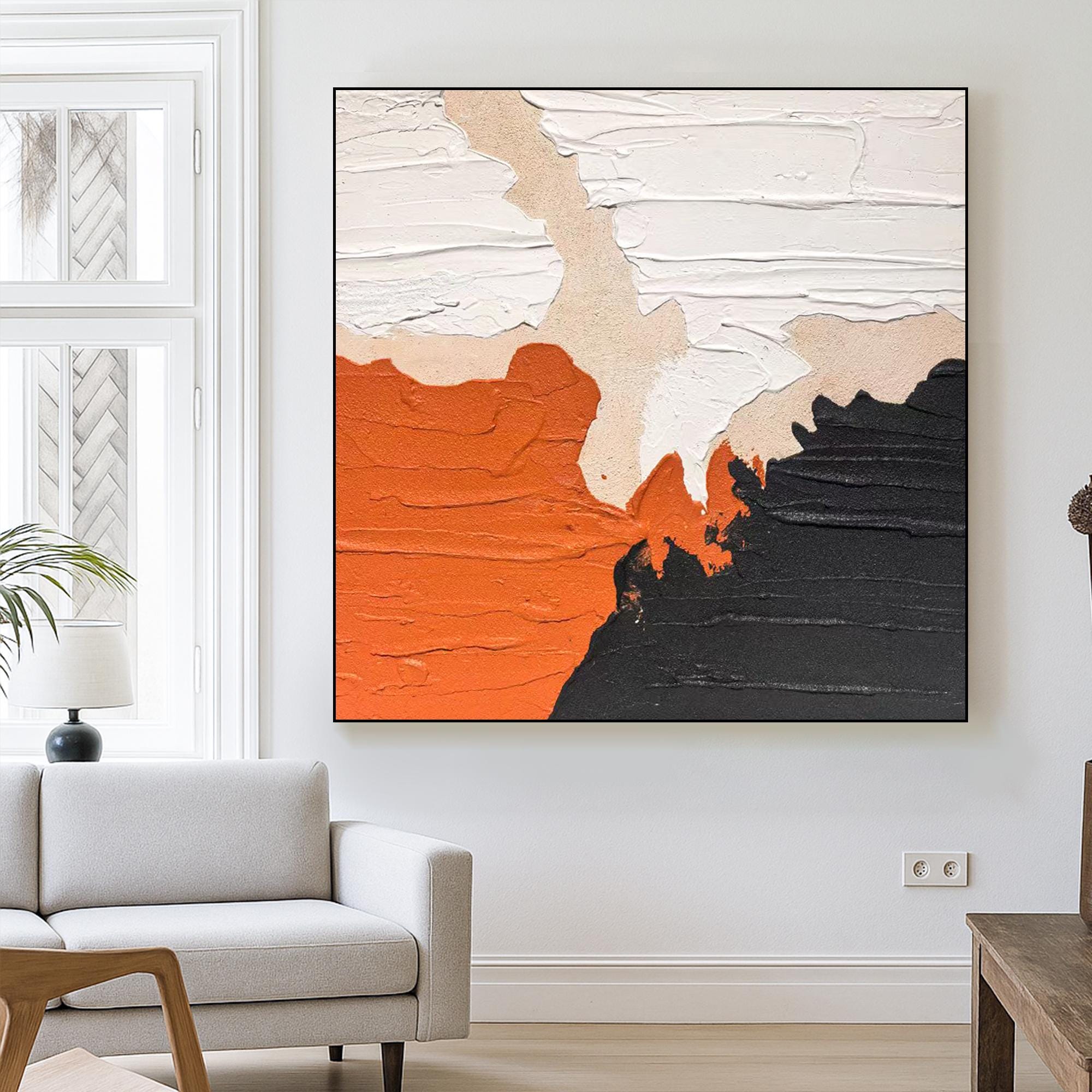 Textured Abstract Wall Art Original Oil Painting on Canvas, Modern Neutral Earth Tone Painting, Bold Palette Knife Artwork for Home Decor