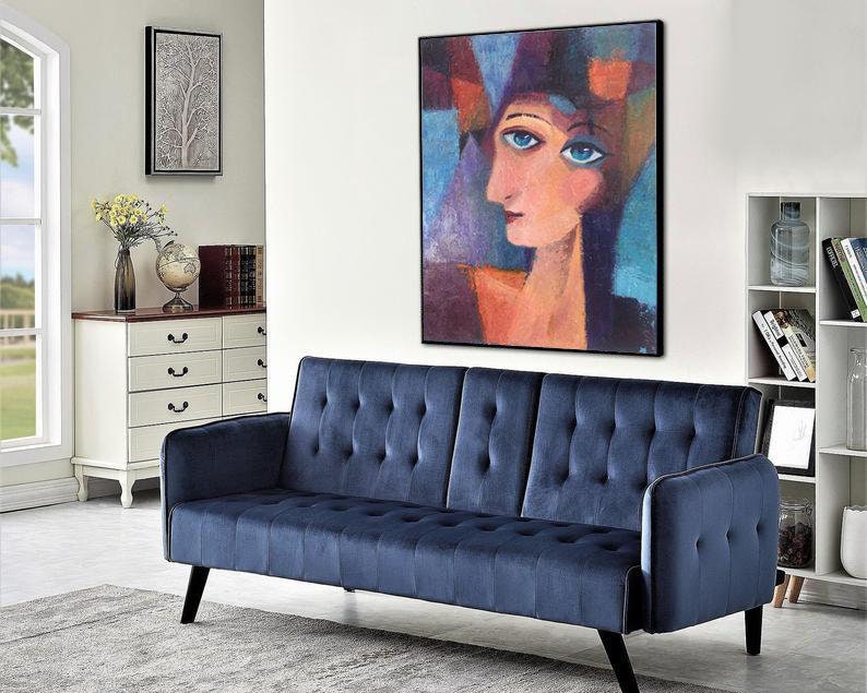 Original Abstract Woman Paintings On Canvas Female Face Art Palette Knife Painting Figurative Artwork Surreal Painting for Living Room Decor