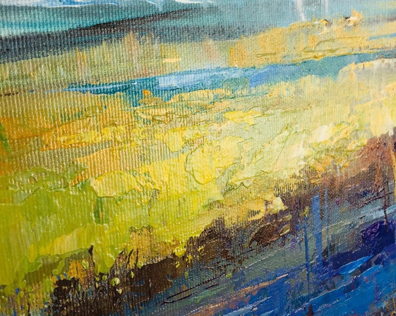 Abstract Landscape Painting Large Painting on Canvas Original Landscape Wall Art Oil Landscape on Canvas Modern Wall Art for Living Room