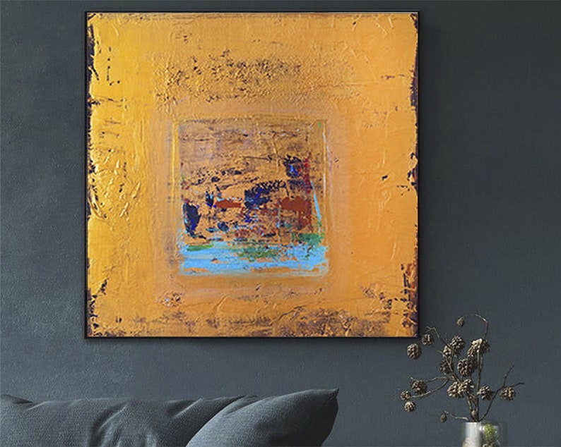 Large Original Abstract Art Contemporary Canvas Wall Art Gold Original Oil Painting Creative Abstract Living Room Wall Art Painting