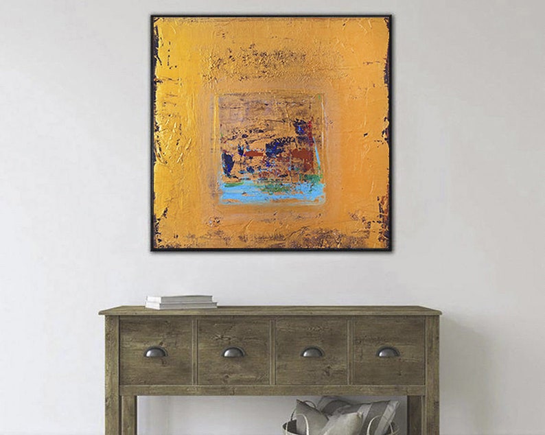 Large Original Abstract Art Contemporary Canvas Wall Art Gold Original Oil Painting Creative Abstract Living Room Wall Art Painting