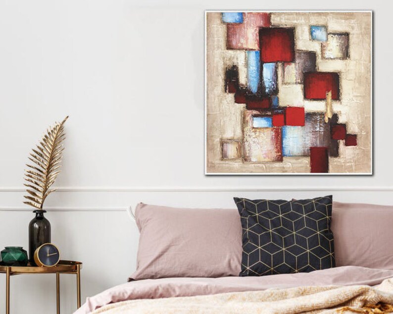 Abstract Beige Painting On Canvas, Acrylic Oil Painting, Contemporary Wall Art, Textured Fine Art Handmade Painting for Living Room Decor