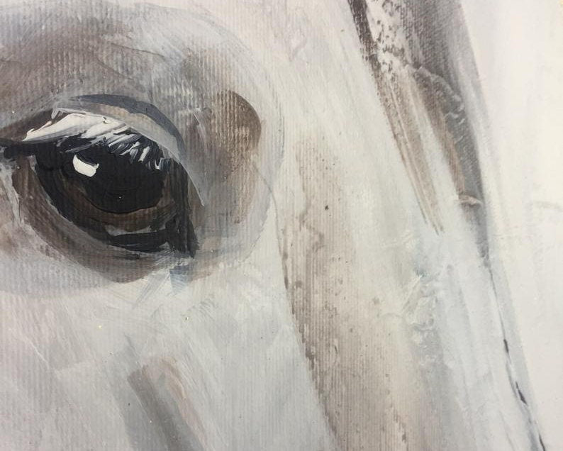 Horse Painting Elegant Horse Portrait Painting Modern Wall Art Gold Accents Bedroom Wall Art Original Artwork Apartment Wall Art Living Room