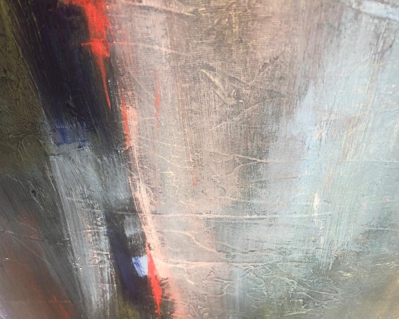 Abstrakt oliemaleri landskabsmaleri på lærred samtidskunst mørkt landskabsmaleri moderne olie vægkunst original kunstværk