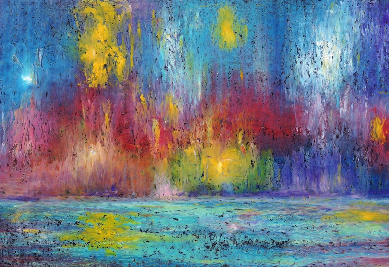Color Symphony Vibrant Abstract Expressionist Painting Dynamic Modern Art Movement Energy Modern Design Textured Bright Art