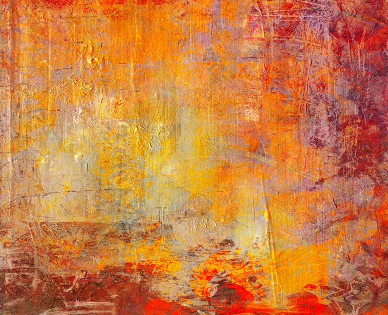 Orange maleri lærred kunst stort rødt moderne maleri oliemaleri abstrakt maleri akryl lærred vægmaleri til stue