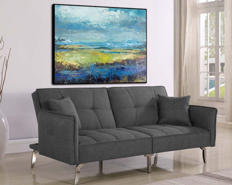 Abstract Landscape Painting Large Painting on Canvas Original Landscape Wall Art Oil Landscape on Canvas Modern Wall Art for Living Room