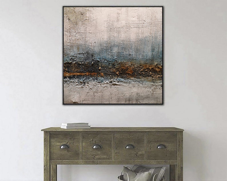 Large Gray Paintings On Canvas Abstract Gray Painting Contemporary Art Textured Painting Modern Art Canvas Living Room Wall Decor Modern
