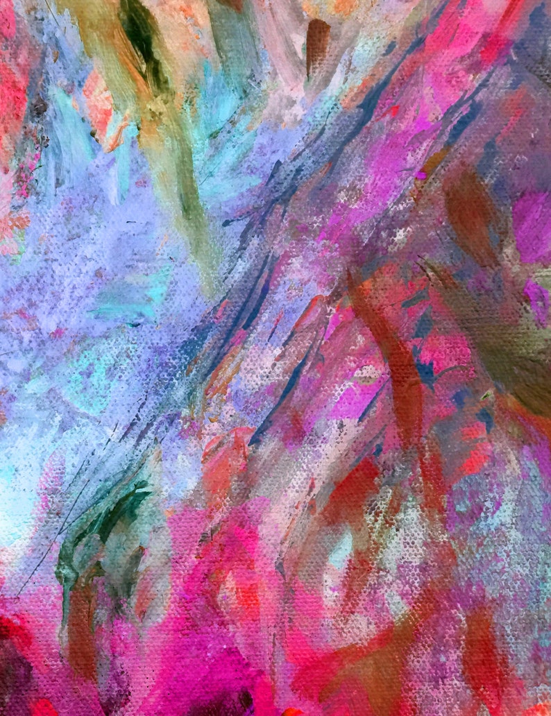 Original Acrylic Purple Paintings On Canvas, Colorful Textured Oil Painting, Modern Handmade Wall Art, Creative Wall Hanging Art for Home