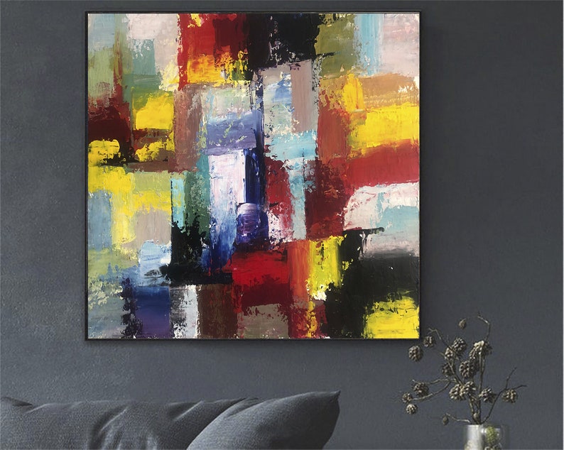 Bold Colorful Brushstrokes Impressionist Style Vibrant Palette Energetic Painting Contemporary Art Textured Art Dynamic Composition