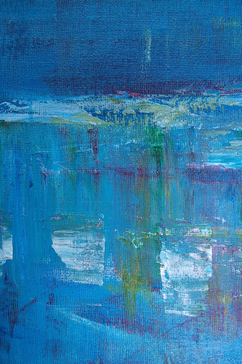 Extra Large Abstract Blue Paintings On Canvas Modern Blue Textured Art Original Oil Painting Modern Artwork for Indie Room Wall Decor