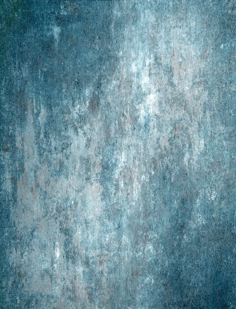 Large Blue Custom Oil Painting Original Industrial Modern French Shabby Chic Artwork Minimalist Wall Art Decor