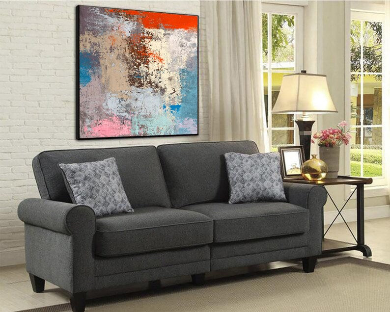 Original Abstract Painting Abstract Colorful Art Colorful Acrylic Canvas Art Oil Painting on Canvas Original Abstract Wall Art