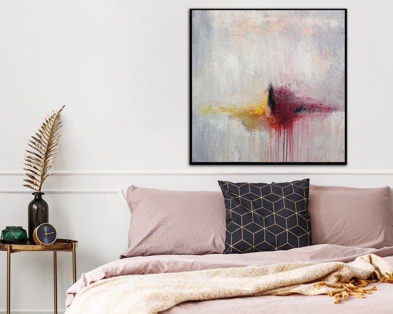 Original Minimal Boho Style Abstract Colorful Wall Hanging Art Deco Artwork Modern Room Decor Aesthetic Boho