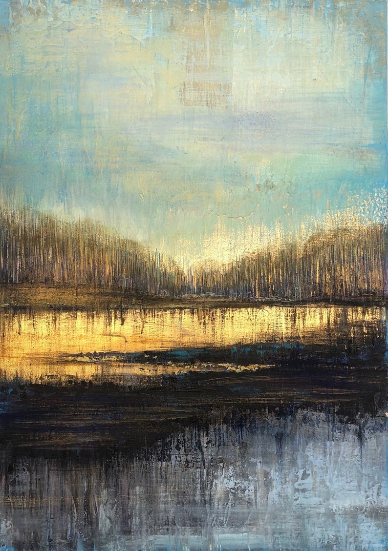 Abstract Landscape Painting On Canvas Unique Minimal Boho Style Art Original Custom Oil Painting Modern Contemporary Art for Home Decor