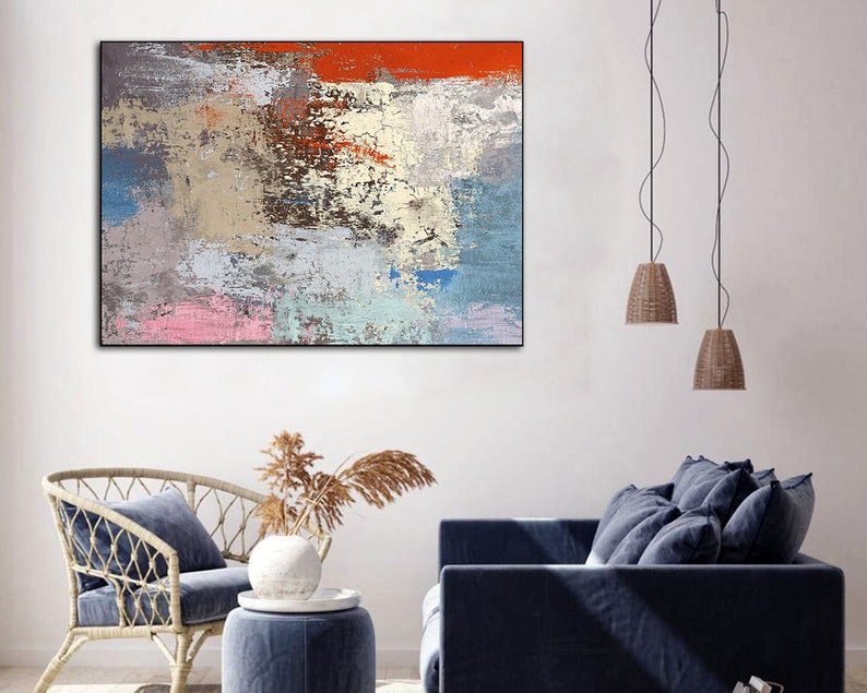Original Abstract Painting Abstract Colorful Art Colorful Acrylic Canvas Art Oil Painting on Canvas Original Abstract Wall Art