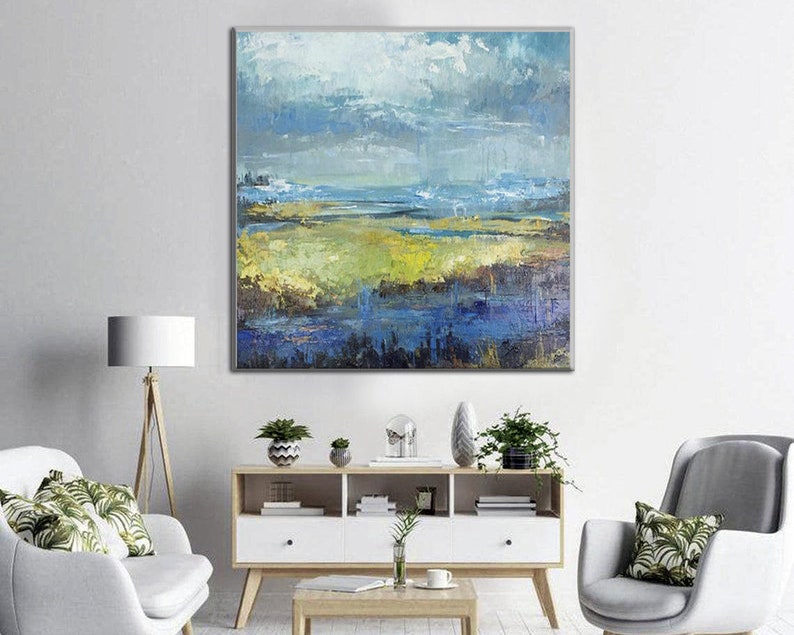Large Canvas Painting Original Landscape Wall Art Large Landscape Oversized Painting Nature Canvas Painting Wall Art Living Room Art