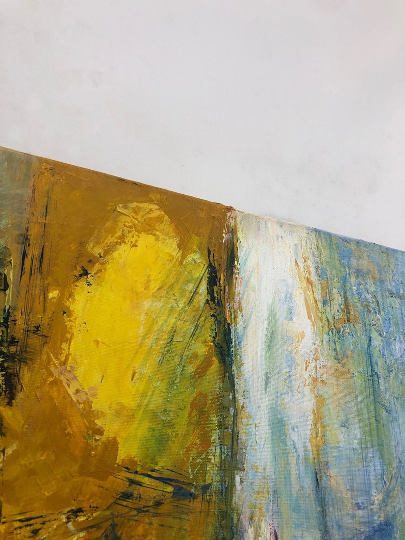 Extra Large Abstract Colorful Paintings On Canvas Modern Thick Painting, Textured Oil Painting, Original Wall Hanging Art for Indie Room