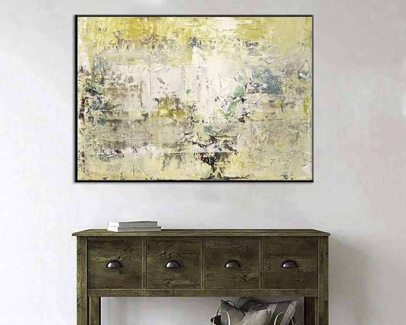 Abstract Painting Yellow Painting Custom Oil Painting Handmade Gift Living Room Wall Art Bedroom Decor Original Painting Wall Decor