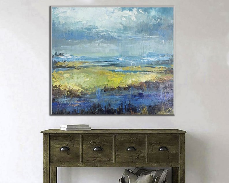 Large Canvas Painting Original Landscape Wall Art Large Landscape Oversized Painting Nature Canvas Painting Wall Art Living Room Art