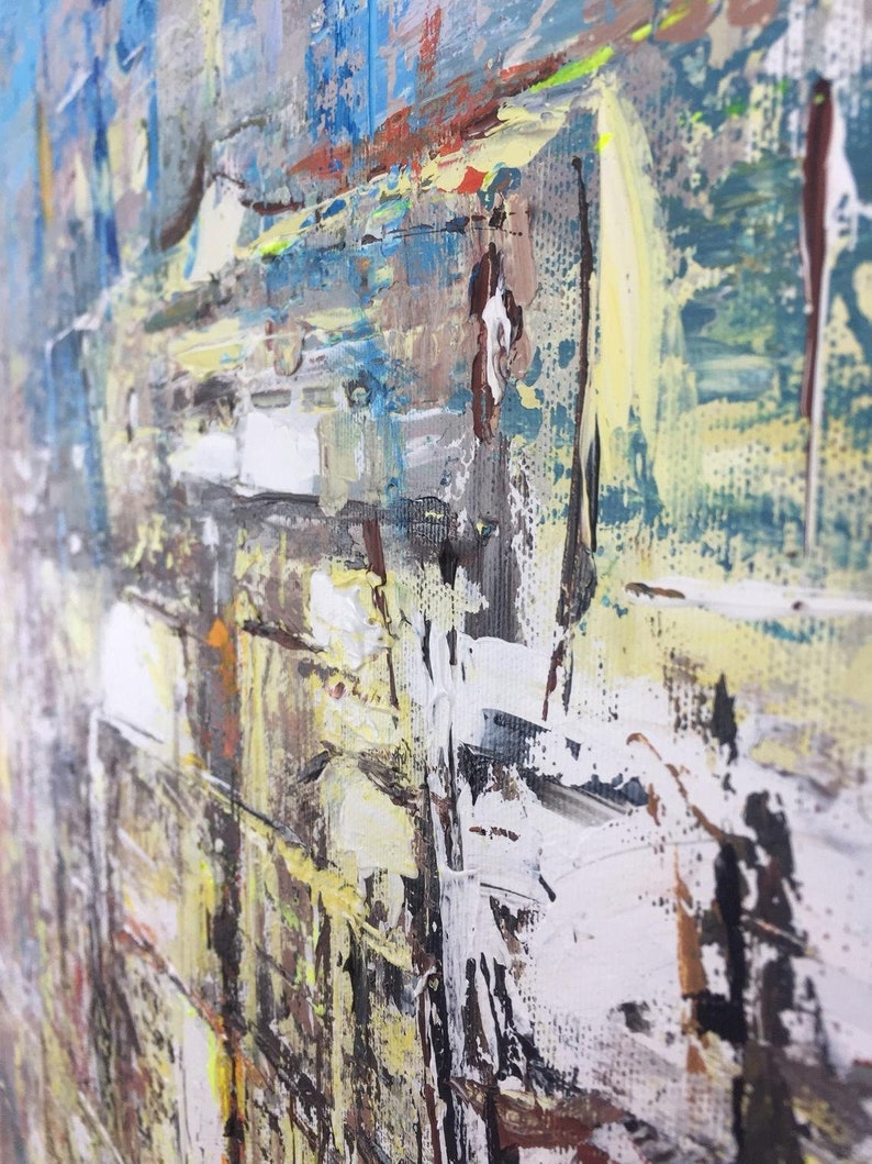 Abstract Oil Painting Neutral Wall Art Gold Painting Pallete Knife Painting Contemporary Wall Art Wall Hanging Decor For Living Room