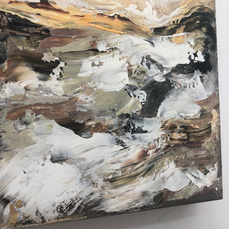 Extra Large Abstract Marble Painting Canvas Art Modern Beige Fine Art Expressionist Painting Hand Painted Art for Living Room Wall Decor