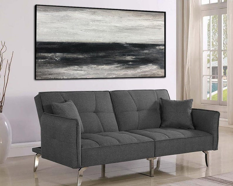 Abstract Painting Black And White Paintings On Canvas Monochrome Minimalist Artwork Modern Oil Painting Wall Art for Home Wall Decor