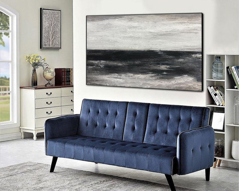 Abstract Painting Black And White Paintings On Canvas Monochrome Minimalist Artwork Modern Oil Painting Wall Art for Home Wall Decor