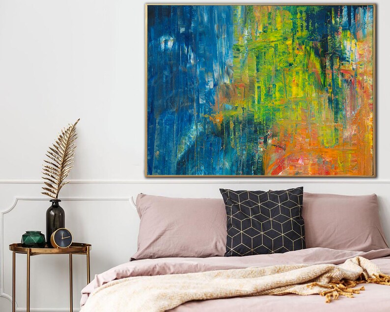 Colorful Abstract Paintings On Canvas Expressionist Artwork Eclectic style Captivating asterpiece Textured Luxury Painting Handmade Artwork