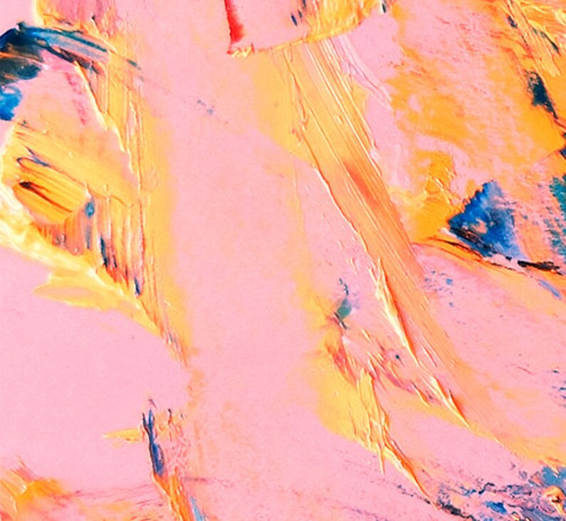 Abstract Painting Bright Wall Art Colorful Artwork Palette Knife Oil Painting Pink Painting Textured Wall Art Oversized Wall Art