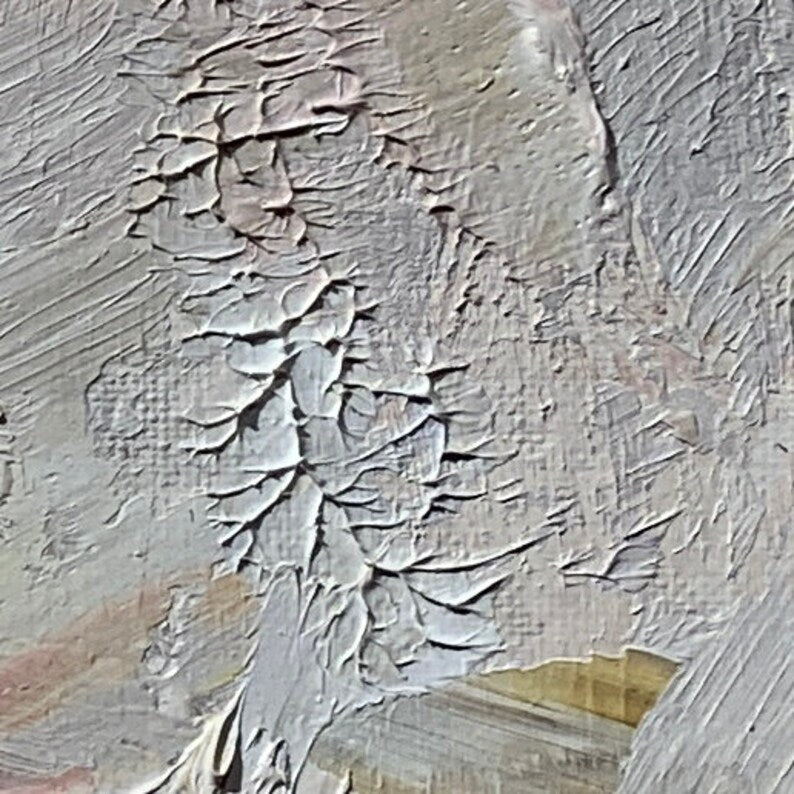 Stor tekstureret vægkunst abstrakt maleri blå og grå moderne vægkunst paletkniv oliemaleri stueindretning indflyttergave