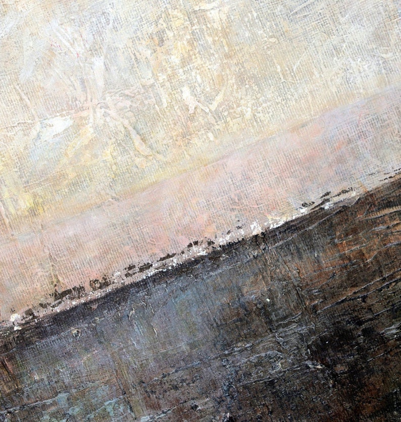 Abstract Landscape Seascape Serene Abstract Coastal Art Textured Wall Art Office Wall Decor Nature Wall Art Living Room Wall Art