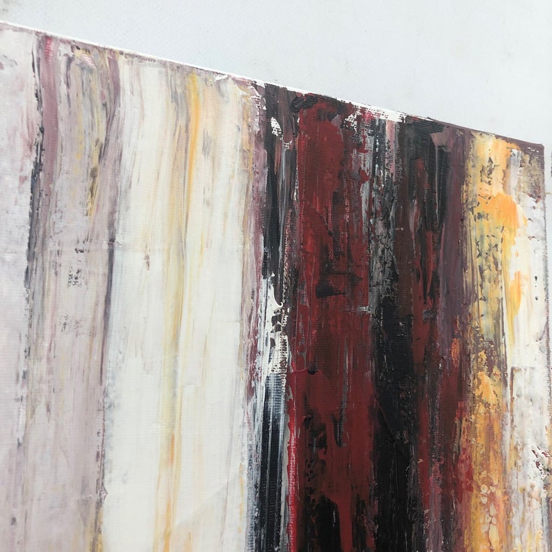 Expressionist Art Abstract Color Harmony Monochromatic Landscape Horizon Illusion Serene Sunset Art Red and Black Art Contemporary Art