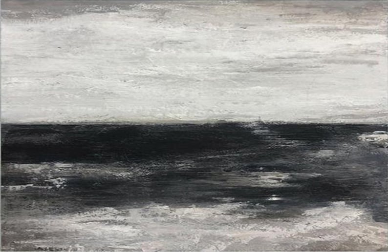 Abstract Painting Black And White Paintings On Canvas Monochrome Minimalist Artwork Modern Oil Painting Wall Art for Home Wall Decor