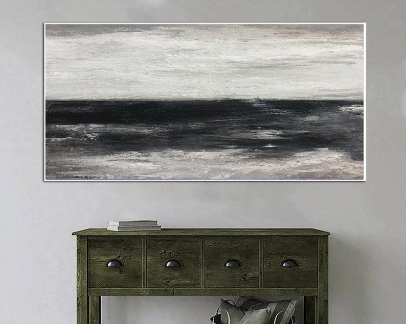 Abstract Painting Black And White Paintings On Canvas Monochrome Minimalist Artwork Modern Oil Painting Wall Art for Home Wall Decor