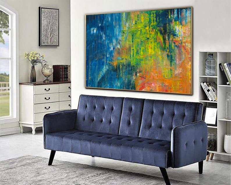 Colorful Abstract Paintings On Canvas Expressionist Artwork Eclectic style Captivating asterpiece Textured Luxury Painting Handmade Artwork
