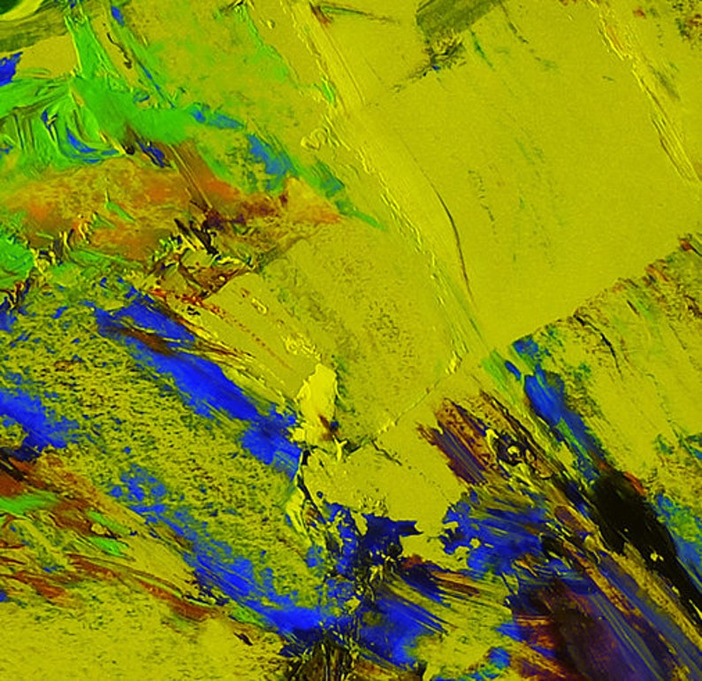 Original Abstract Green Paintings On Canvas Turquoise Artwork Modern Painting Expressionist Fine Art Handmade Artwork for Living Room Decor