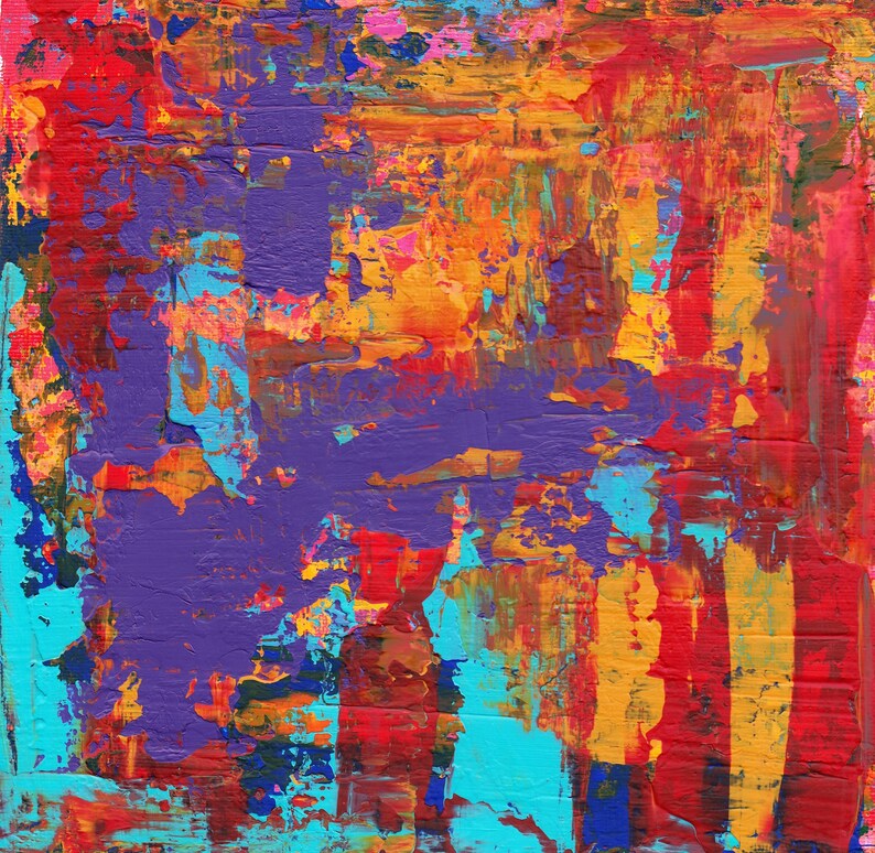 Abstract Diptych Painting Large Art Colorful Painting Palette Knife Oil Painting Custom Oil Painting Housewarming Gift Living Room Decor