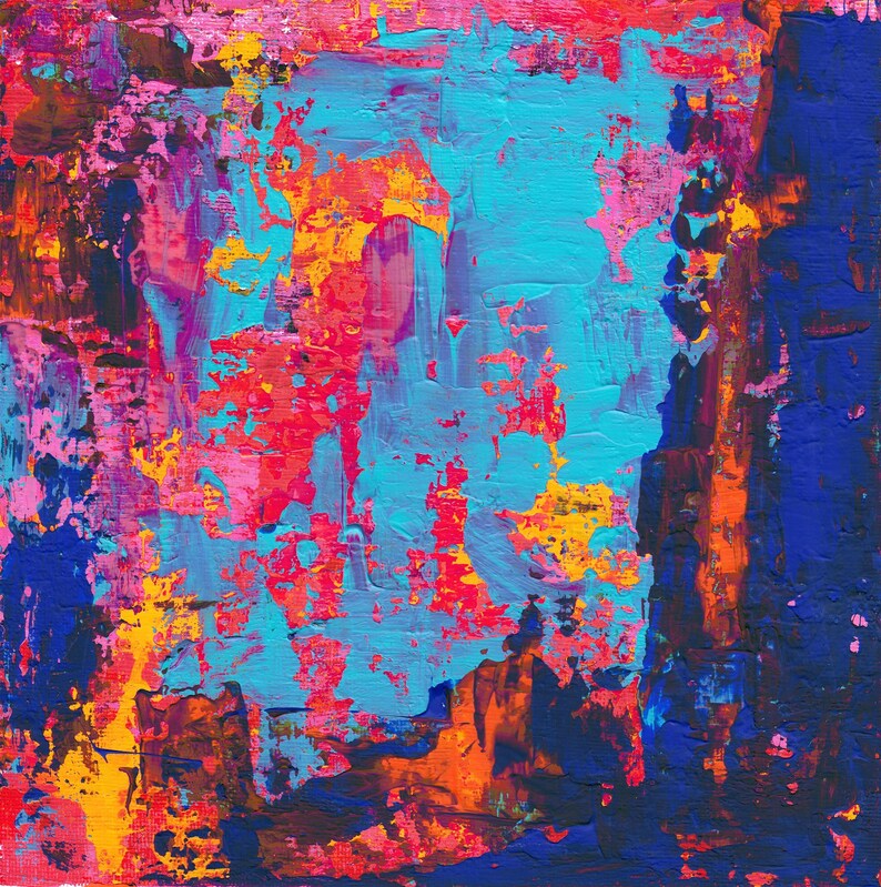 Abstract Diptych Painting Large Art Colorful Painting Palette Knife Oil Painting Custom Oil Painting Housewarming Gift Living Room Decor